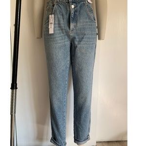 NEW TOPSHOP HI WAIST TAPPERED LEG JEANS